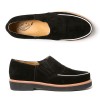 Piped Casual - Black Suede