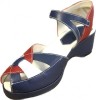 Edith Style  - Red, Blue & White Leather