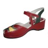 Edith Style - Red, Green & Yellow Leather