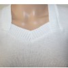 Sweetheart Neck Sweater - White