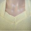 Sweetheart Neck Sweater - Yellow