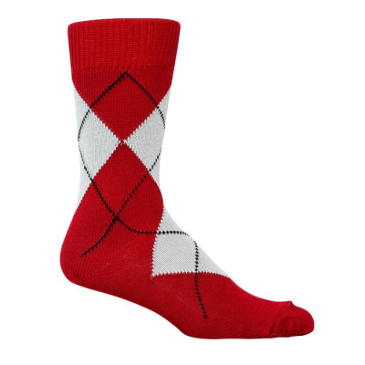 *January Sale* Argyle Socks - Dark Red & Grey