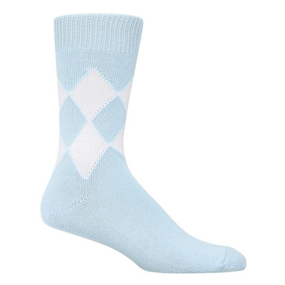 *REDUCED* 8 Diamond Socks - Blue & White