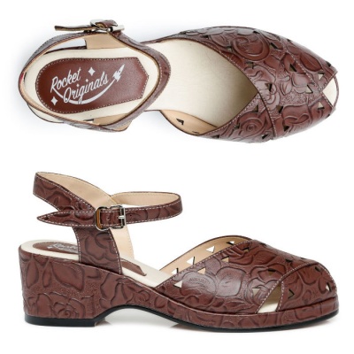 *January Sale*  Wendy - Brown Tooled Leather